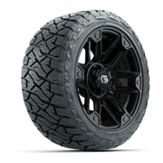 GTW Graffiti Gloss Black 14 in Wheels with 23x10.00-R14 Maverick All-Terrain Tires – Full Set