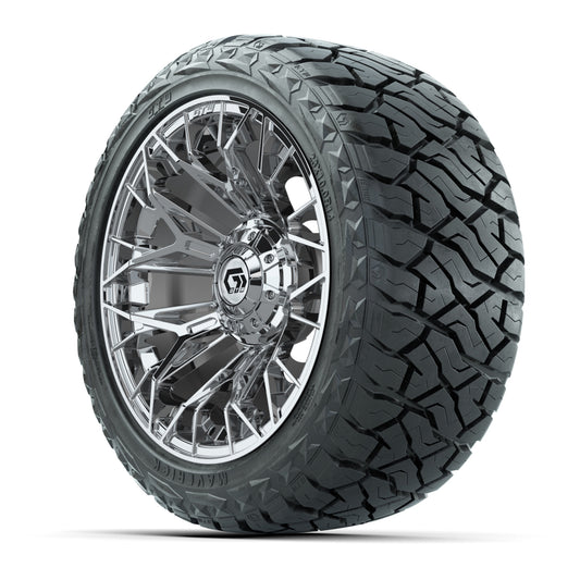 GTW Stellar Chrome 14 in Wheels with 23x10.00-R14 Maverick A - 3/4 view