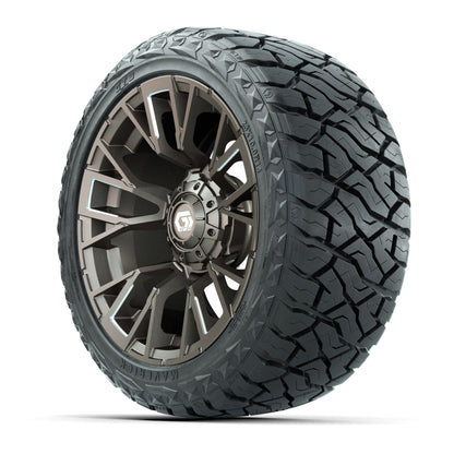 GTW Vandal Satin Bronze/Machined 14 in Wheels with 23x10.00- - 3/4 view
