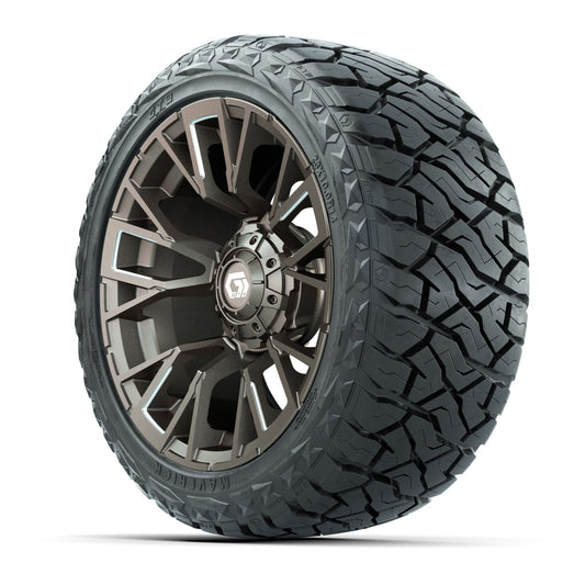 GTW Vandal Satin Bronze/Machined 14 in Wheels with 23x10.00- - 3/4 view