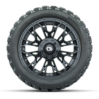 Set of (4) 14 in GTW® Stellar Black Wheels with 23x10-R14 No - front view