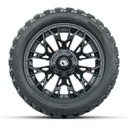 Set of (4) 14 in GTW® Stellar Black Wheels with 23x10-R14 No - front view