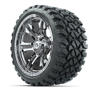 GTW® Shogun Chrome 15 in Wheels with 23x10-R15 Nomad Steel B - 3/4 view