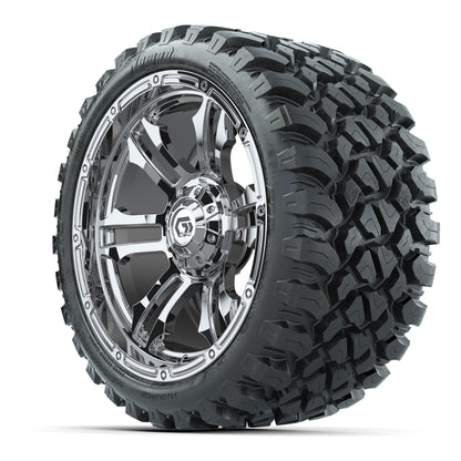 GTW® Shogun Chrome 15 in Wheels with 23x10-R15 Nomad Steel B - 3/4 view