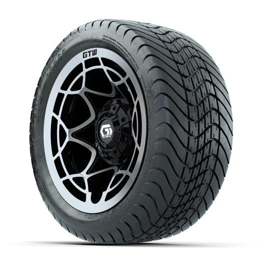 GTW® Nexus Gloss Black 12 in Wheels with 215/35-12 Mamba Street Tires – Full Set