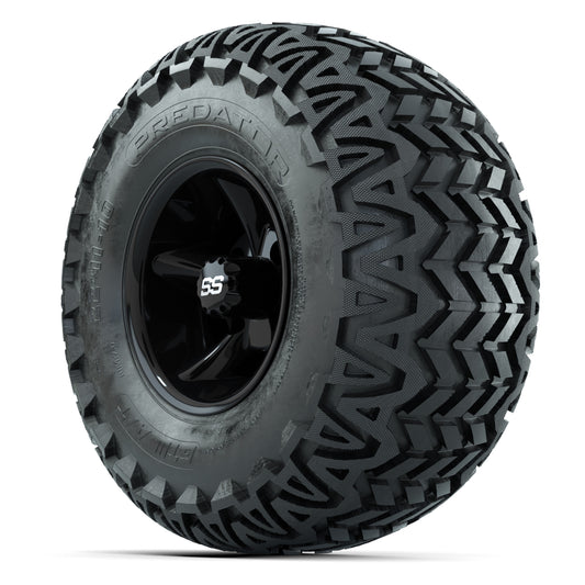 GTW Godfather Black 10 in Wheels with 22x11-10 Predator All-Terrain Tires – Full Set