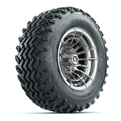 GTW® Boost Chrome 12 in Wheels with 23X10.00-12 Rogue All-Terrain Tires – Full Set