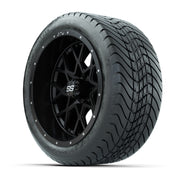 Set of (4) 14 in GTW Vortex Wheels with 225/30-14 Mamba Stre - 3/4 view