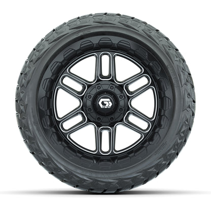 GTW Titan Black/Machined 14 in Wheels with 23x10.00-R14 Mave - front view