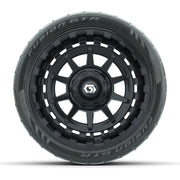 GTW® Barricade Gloss Black 14 in Wheels with 205/40-R14 Fusi - front view