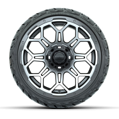GTW® Bravo Matte Gray/Machined 14 in Wheels with 205/35-R14  - front view