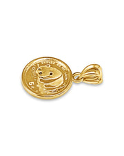 Classic Solid White/Yellow/Rose Gold Handmade Coin Pendant , Chinese Panda Bear Coin ,