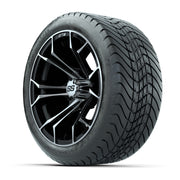 GTW Spyder Machined/Black 14 in Wheels with 225/30-14 Mamba  - 3/4 view