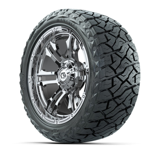 GTW Shogun Chrome 15 in Wheels with 23x10.00-R15 Maverick All-Terrain Tires – Full Set