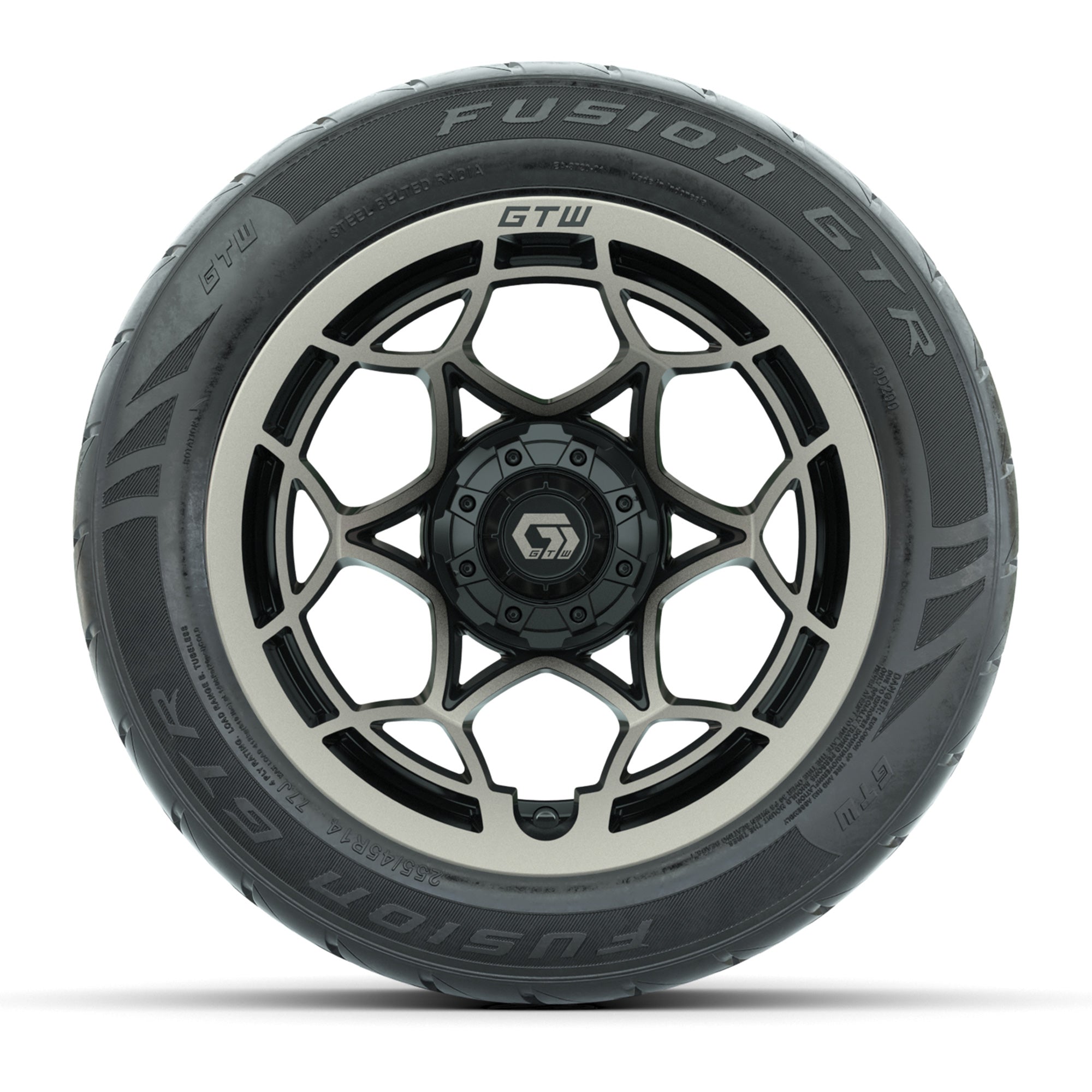 GTW® Nexus Black with Bronze Face 14 in Wheels with 255/45-R - 3/4 view
