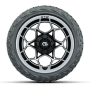 GTW Nexus Gloss Black 14 in Wheels with 23x10.00-R14 Maveric - front view
