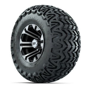 GTW Specter Black and Machined Wheels with 22in Predator A-T Tires - 10 Inch