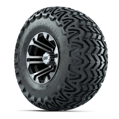 GTW Specter Black and Machined Wheels with 22in Predator A-T Tires - 10 Inch