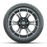 GTW Spyder Matte Grey 14 in Wheels with 225/30-14 Mamba Stre - front view