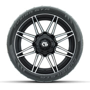GTW® Stealth Gloss Black/Machined 14 in Wheels with 205/40-R - front view