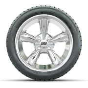 Set of (4) 14 in GTW Godfather Wheels with 225/30-14 Mamba S - front view