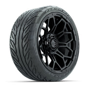 GTW Bravo Matte Black 15 in Wheels with 215/40-R15 Fusion GTR Steel Belt Radial Street Tires – Full Set