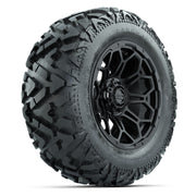 GTW Bravo Matte Black 14 in Wheels with 25x10-14 Barrage Mud Tires – Full Set