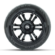 GTW® Shogun Gloss Black 14 in Wheels with 205/40-R14 Fusion  - front view