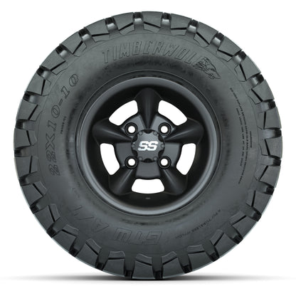 GTW Godfather Matte Gray 10 in Wheels with 22x10-10 Timberwolf All-Terrain Tires – Full Set