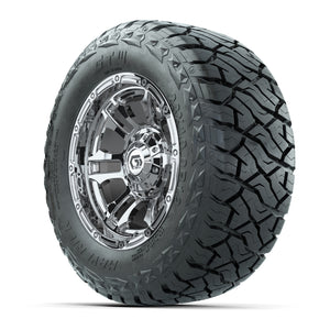 GTW Shogun Chrome 12 in Wheels with 23x10.00-R12 Maverick All-Terrain Tires – Full Set