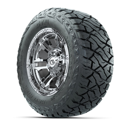 GTW Shogun Chrome 12 in Wheels with 23x10.00-R12 Maverick All-Terrain Tires – Full Set