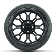 GTW Bravo Matte Black 15 in Wheels with 215/40-R15 Fusion GT - front view