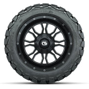 GTW Volt Black/Machined 14 in Wheels with 22X10-14 Timberwol - front view