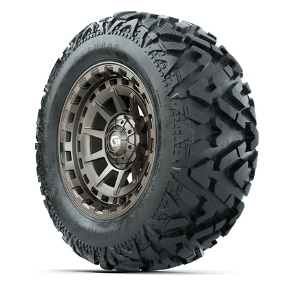 GTW Barricade Bronze 14 in Wheels with 25x10-14 Barrage Mud  - 3/4 view