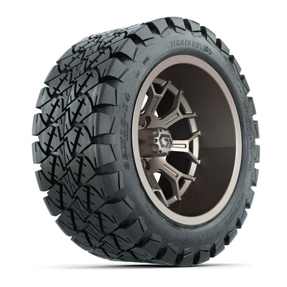 GTW Assault Matte Bronze 14 in Wheels with 22X10-14 Timberwolf All-Terrain Tires – Full Set