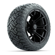 GTW Spyder Matte Black 14 in Wheels with 23x10.00-R14 Maverick All-Terrain Tires – Full Set