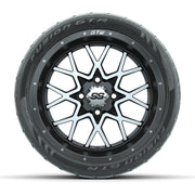 GTW® Vortex 2 Matte Gray/Machined 14 in Wheels with 205/40-R - front view