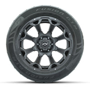 GTW® Raven Matte Gray/Ball Milled 14 in Wheels with 255/45-R - front view