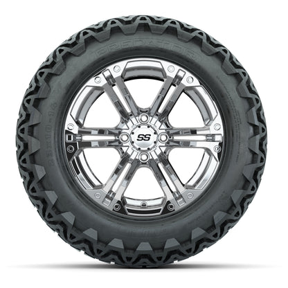 GTW Specter Chrome Wheels with 23in Predator A-T Tires - 14  - front view