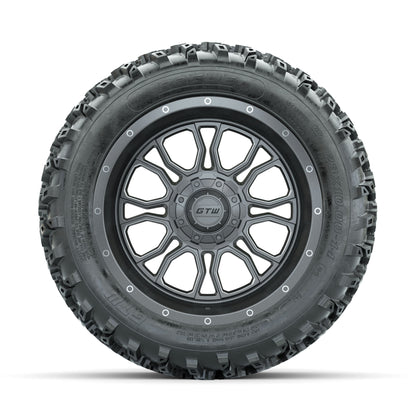 GTW Volt Gunmetal/Machined 14 in Wheels with 23x10.00-14 Rog - front view