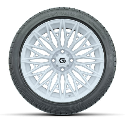 GTW Blur Gloss White 16 in Wheels with 225/40-R16 Mamba Street Tires – Full Set