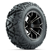 GTW Spyder Matte Black/Bronze 14 in Wheels with 25x10-14 Barrage Mud Tires – Full Set