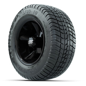 GTW Godfather Black 10 in Wheels with 205/50-10 Kenda Pro Tour Street Tires – Full Set