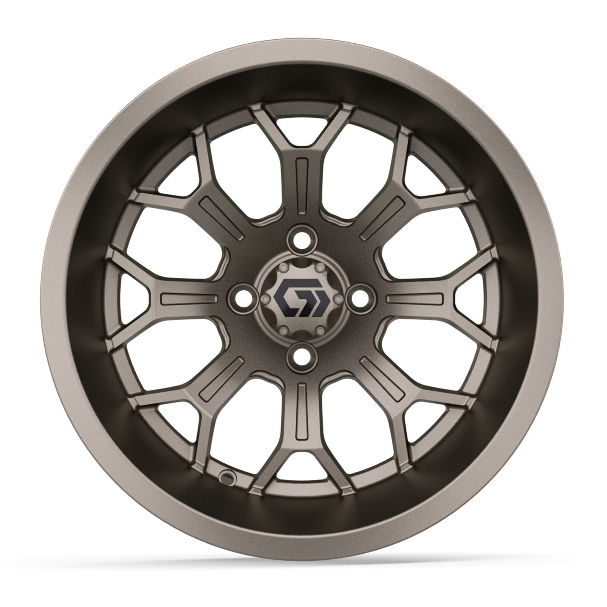 Assault Ultra-Wide 15 inch GTW golf cart wheel - Matte Bronze