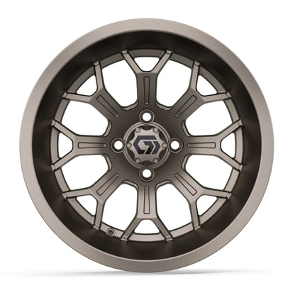 Assault Ultra-Wide 15 inch GTW golf cart wheel - Matte Bronze