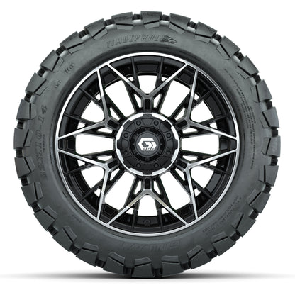 GTW Stellar Black/Machined 14 in Wheels with 22X10-14 Timber - front view