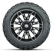 GTW Stellar Black/Machined 14 in Wheels with 22X10-14 Timber - front view