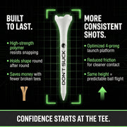 DON’T SUCK™ Golf Tees – PureFlight™ 4-Prong Design (50-Pack)