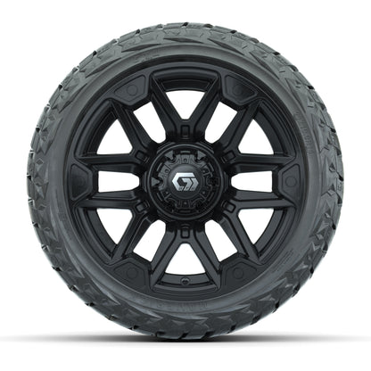 GTW Graffiti Gloss Black 14 in Wheels with 23x10.00-R14 Mave - front view