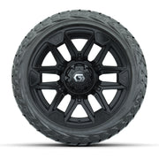 GTW Graffiti Gloss Black 14 in Wheels with 23x10.00-R14 Mave - front view